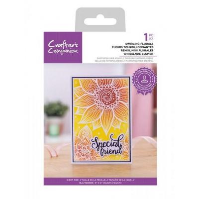 Crafter's Companion Clear Stamp - Swirling Florals